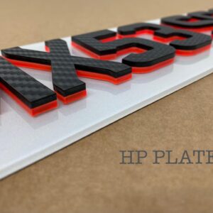 4D CARBON NEON LETTER BOX PLATE