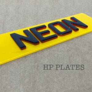 4D GEL NEON LETTER BOX PLATE